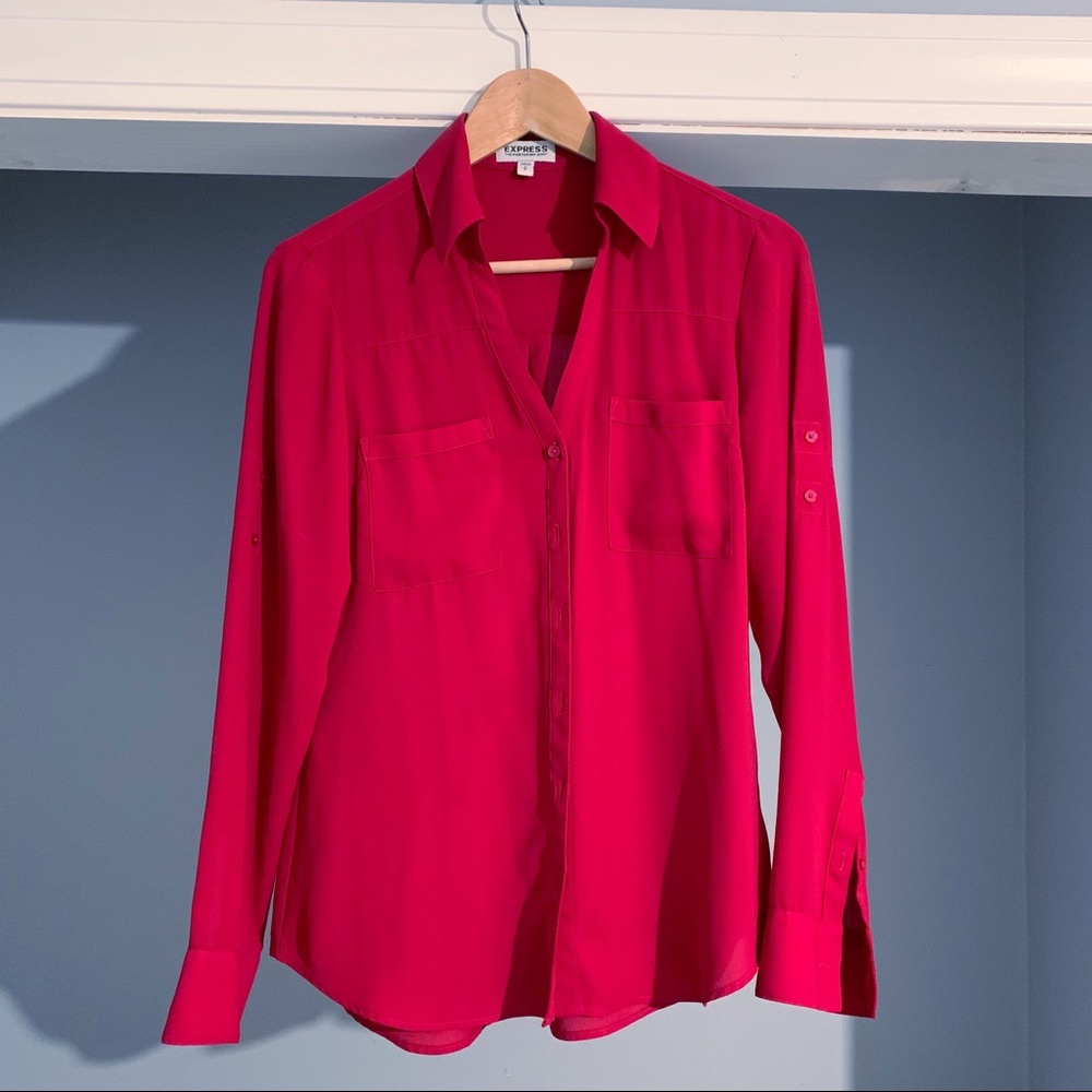 Express shirt magenta size S